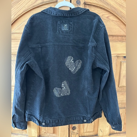 Paisley Design/ Black Denim DLMFO Jacket -unisex - Picture 3 of 10